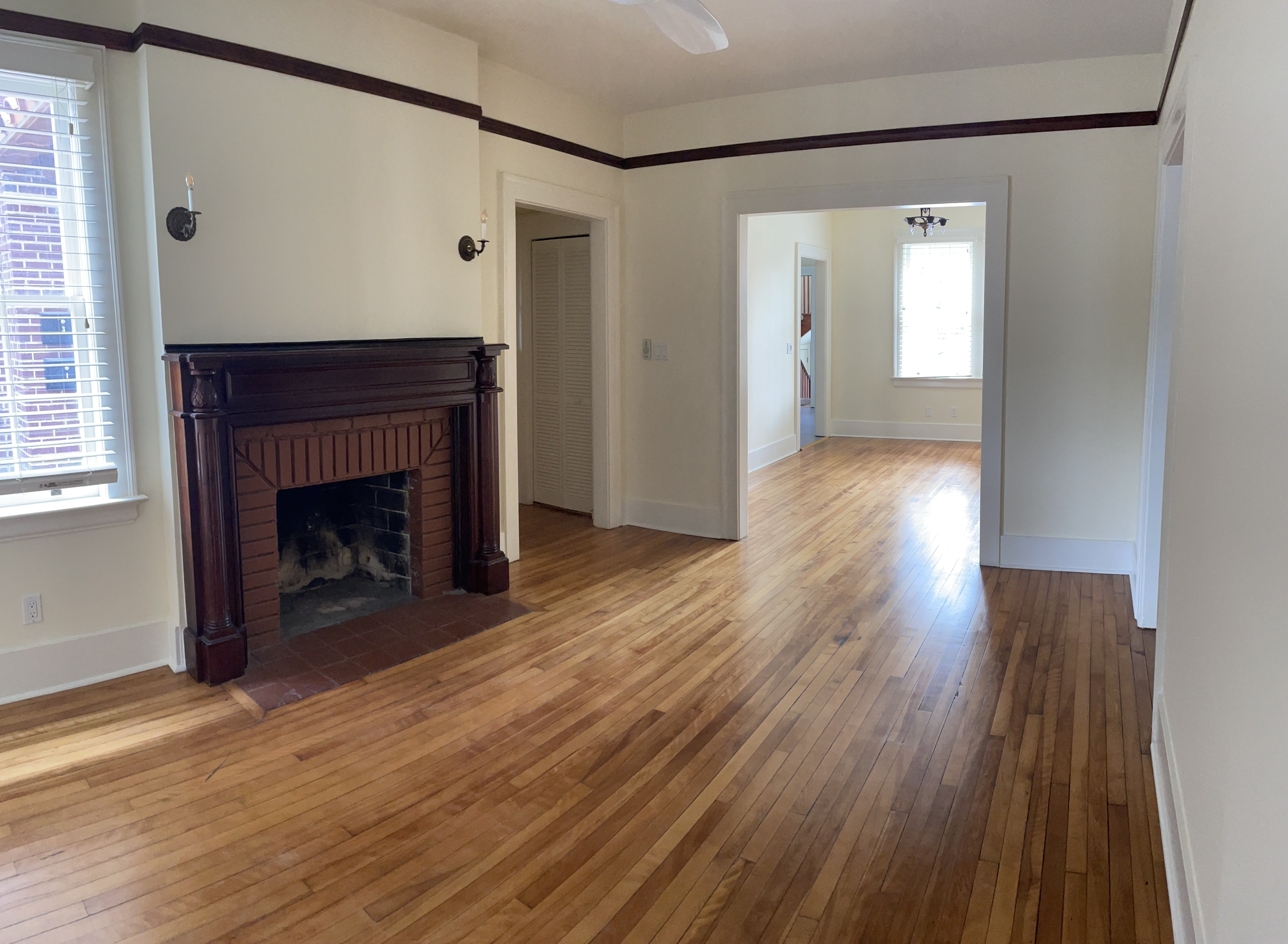 Living room fire place
