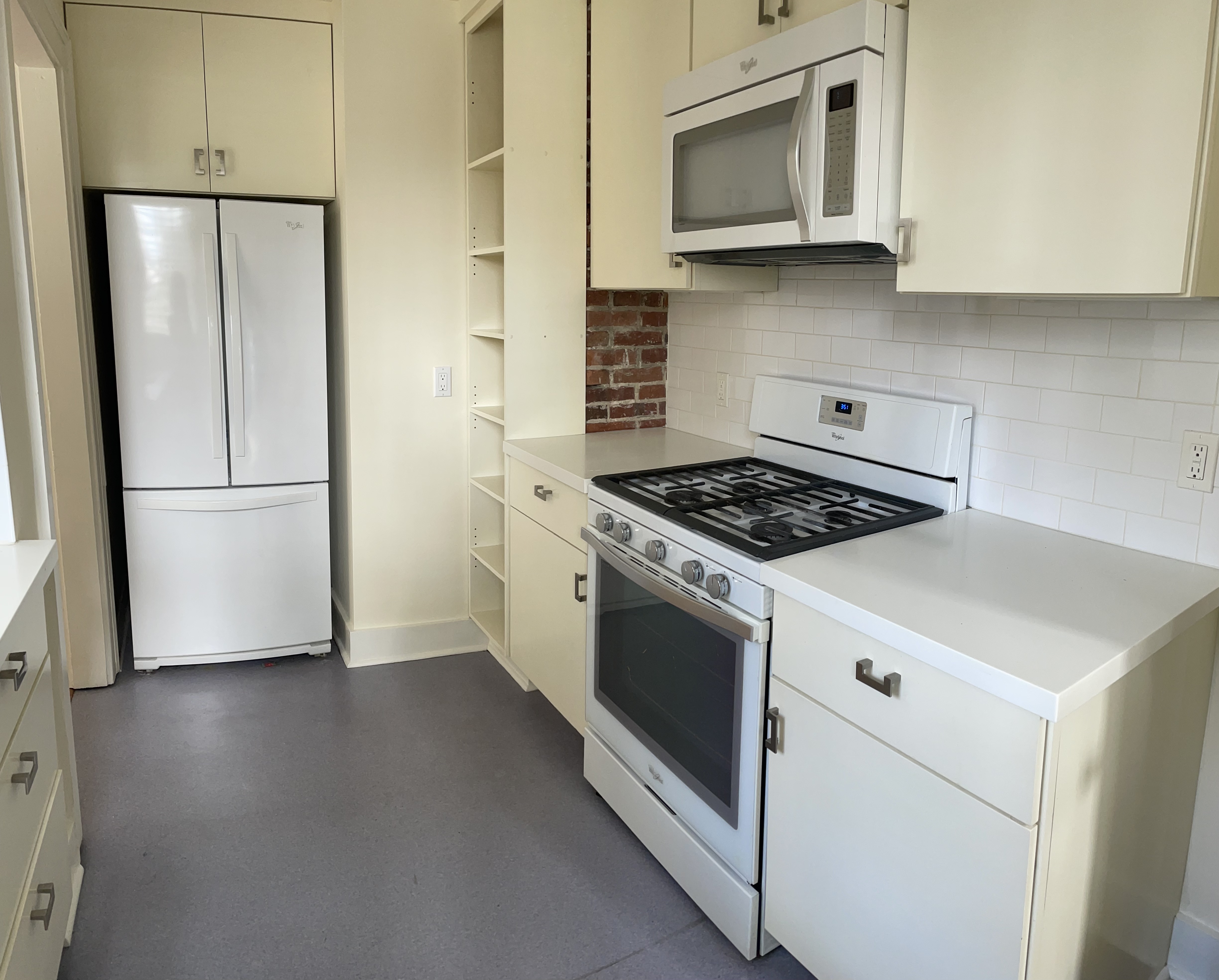 Kitchen and microwave